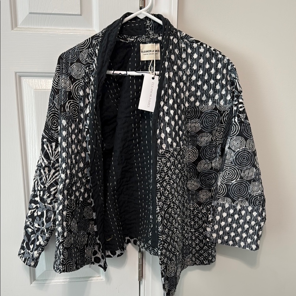NWT Eleanor James - Black and White Patterned Jacket